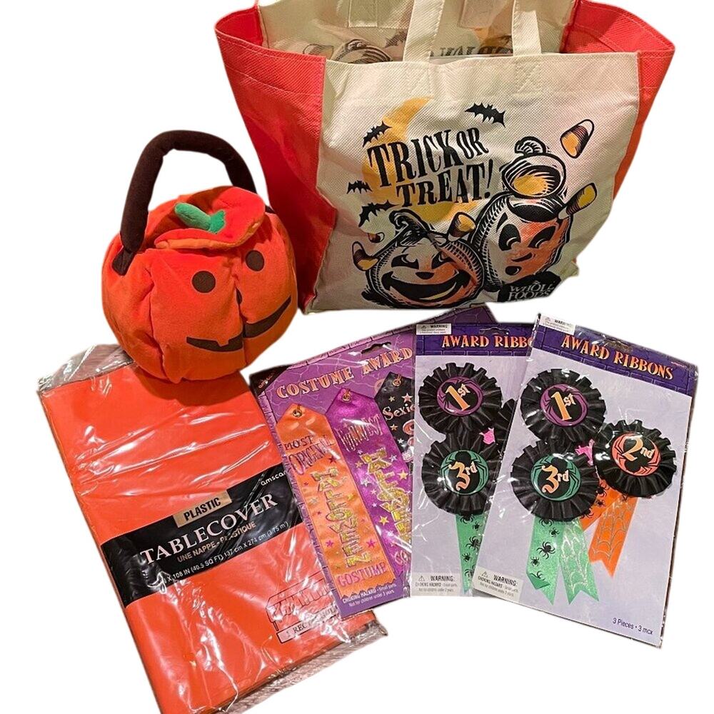 Halloween Party Supplies/Favors, Tablecloth, Costume Awards, Trick or Treat Bags